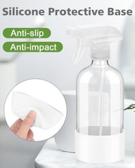 Rionisor Glass Spray Bottles with Silicone Sleeve 16 Ounces, White