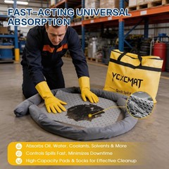 YCXCMAT Universal Spill Kit – Portable Clean Up for 1 Pack