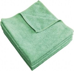 12 Pack PRO SOURCE Microfiber Wipes: Reusable, 14 x 14″ Sheet, Green