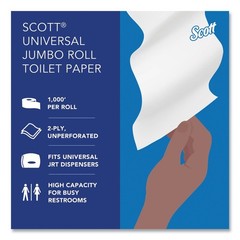Scott 07805 Essential 2-Ply JRT Jumbo Roll Bathroom Tissue (12 Rl/Ct) New