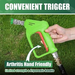 4000 PSI Pressure Washer Short Gun with Swivel Plug Quick Connect Coupler Handle