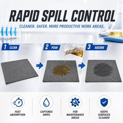 200 Pcs Heavy-Duty Oil Absorbent Pads – Perfect for Garage, Basement and More