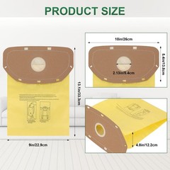 AH10232 Vacuum Bags for Hoover Commercial MPWR 40V Cordless Backpack 12 Pack