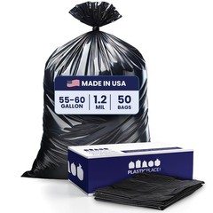 Plasticplace 55-60 Gallon Trash 1.2 Mil Heavy Duty Garbage Can 38 X 58 50 Count