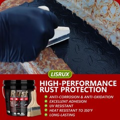 Rust Converter & Metal Primer, 141 Fl Oz Black Rust Inhibitor Paint for Metal…