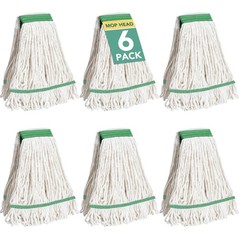 6 Pack Commercial Mop Head Replacement – Heavy Duty Mop Head for General a