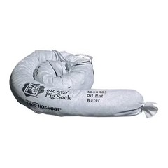Pig Skm210 Sorbent Sock, 12 Gal, 3 In X 48 In, Oil, White, 12 Pk