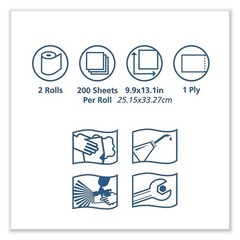 Tork 450338 Advanced ShopMax Wiper 450 Centerfeed Refill – BL 200/RL 2 RL/CT New