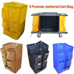 Replacement Janitorial Cart Bag, High Capacity Waterproof Thickened Housekeep…