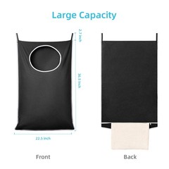 KEEPJOY XL 2-Pack Door Hanging Laundry Hamper, Size 36.5X22.5 XL, Black-2Pack