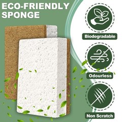 Aheroi Natural Dish Sponge, 32 Count FSC Certified Plant-Based 32 Pcs, 32 Pcs