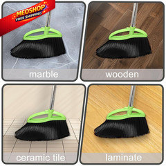 Soft Bristles Green Angle Broom Long Handle Indoor for Hardwood