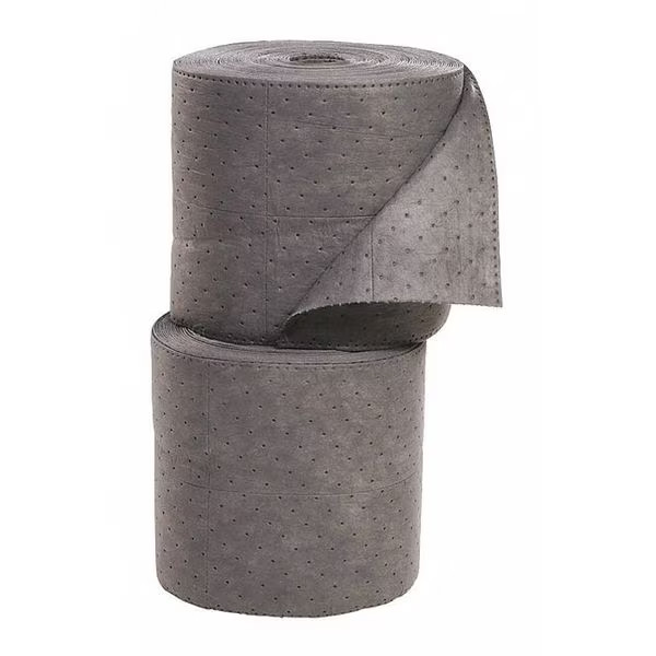 Spilltech Sorbent Roll, 44 gal, 15 in x 150 ft, , Gray, Polypropylene GRSL150M