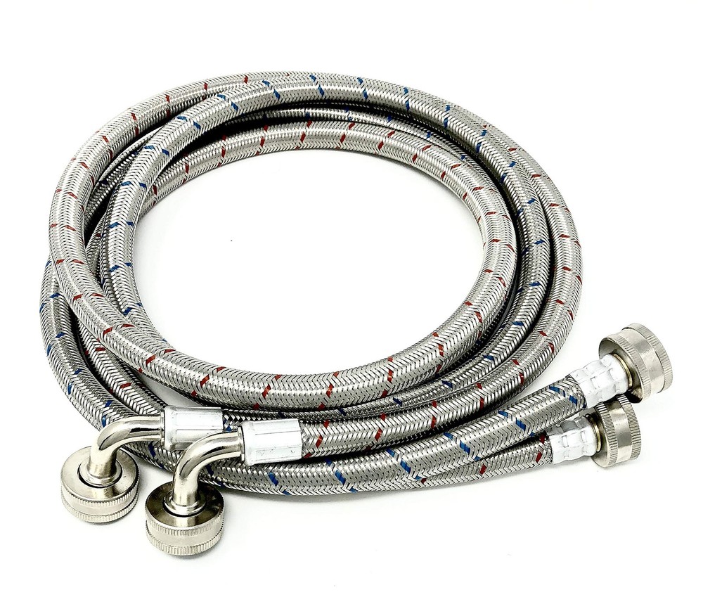2-Pack Premium Stainless Steel Washing Machine Hoses 6 Feet,