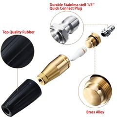 Mudder 4000 Psi Pressure Washer Rotating Turbo Nozzle 4.0 0.25 inches, Black