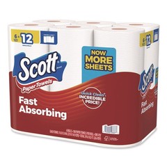Scott 56668 Choose-A-Sheet Kitchen Double Roll Paper Towels – White (4/CT) New