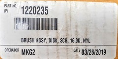 TENNANT BRUSH ASSY DISK SCB 16.0 D NYL 1220235