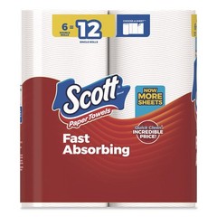 Scott 56668 Choose-A-Sheet Kitchen Double Roll Paper Towels – White (4/CT) New