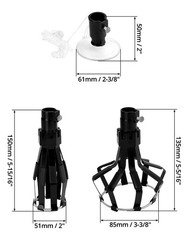 QWORK Professional Light Bulb Changer Kit – 3 Piece Set – 2.25 inches, Black