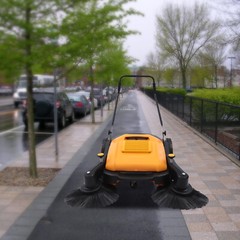 41” Walk-Behind Sweeper Street Floor Road Sweeping Floor Cleaner Hand Push