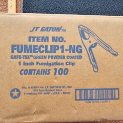 (100) Jt Eaton 1” Fumigation Clip w/ Safe-TEE Neon Green Powder Coating Å4c