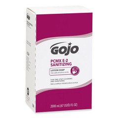GOJO 728104CT 2000 mL E2 Sanitizing Lotion Soap – Fragrance-Free (4/Carton) New