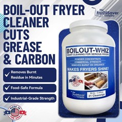 8LB Boil-Out Whiz Deep Fryer Cleaner – Degreaser Powder 128 Ounce (Pack of 1)