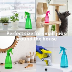 Bealee Spray Bottles 3-Pack, 16 Oz, Mist & 16 Ounces, Red, Blue, Green