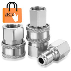 4 Sets NPT 3/8 Inch Stainless Steel Male and Inch, Internal Thread