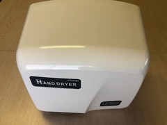 FastDry HK-1800PA Automatic Hand Dryer, White ABS Plastic Cover, 110V