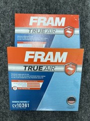 2 FRAM CV10361 TrueAir Premium Cabin Air Filter with N95 Grade Filter Media for