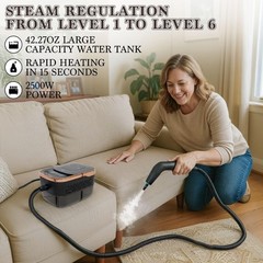 Steam Cleaner,15s Heat-Up 42.27oz Tank,2500w Handheld Steam Cleaner for Home …