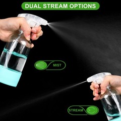 YULING-X 3Pcs empty glass spray bottle with Silicone Sleeve White&Blue&Pink