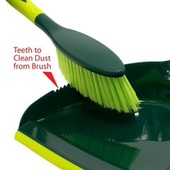 Pine-Sol Dustpan and Brush Set | Nesting Snap-On Design | Portable, Green