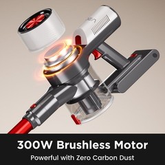 TIDEA X5 Cordless Stick Vacuum Cleaner, 300W Brushless Motor, 40min Runtime