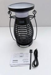 Solar Bug Zapper Mosquito Killer UV Light Camping Lantern USB Rechargeable