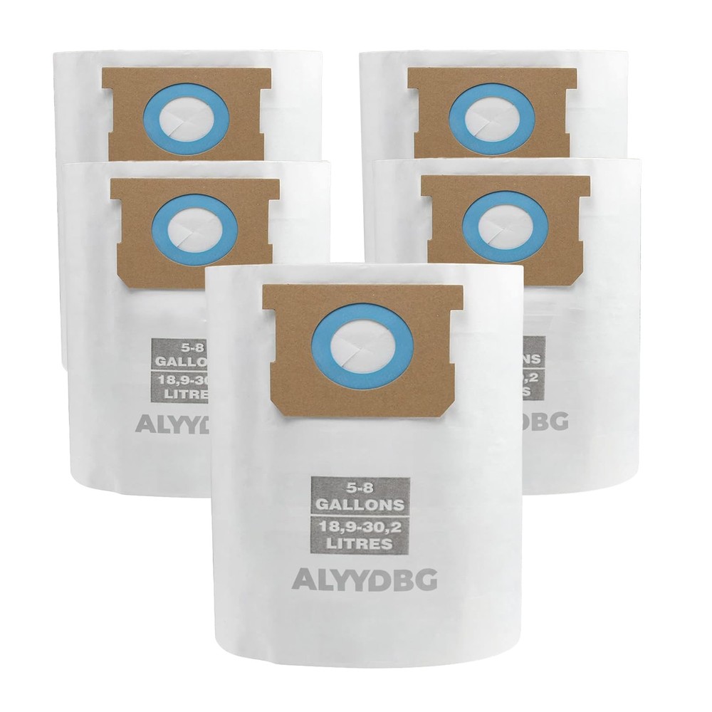 Universal 2-1/2″ Port 5-8 Gallon Vac Bags, ALYYDBG Type E 90661