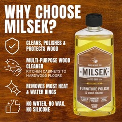 Milsek Furniture Polish and Wood Cleaner with Lemon Oil – Multipurpose
