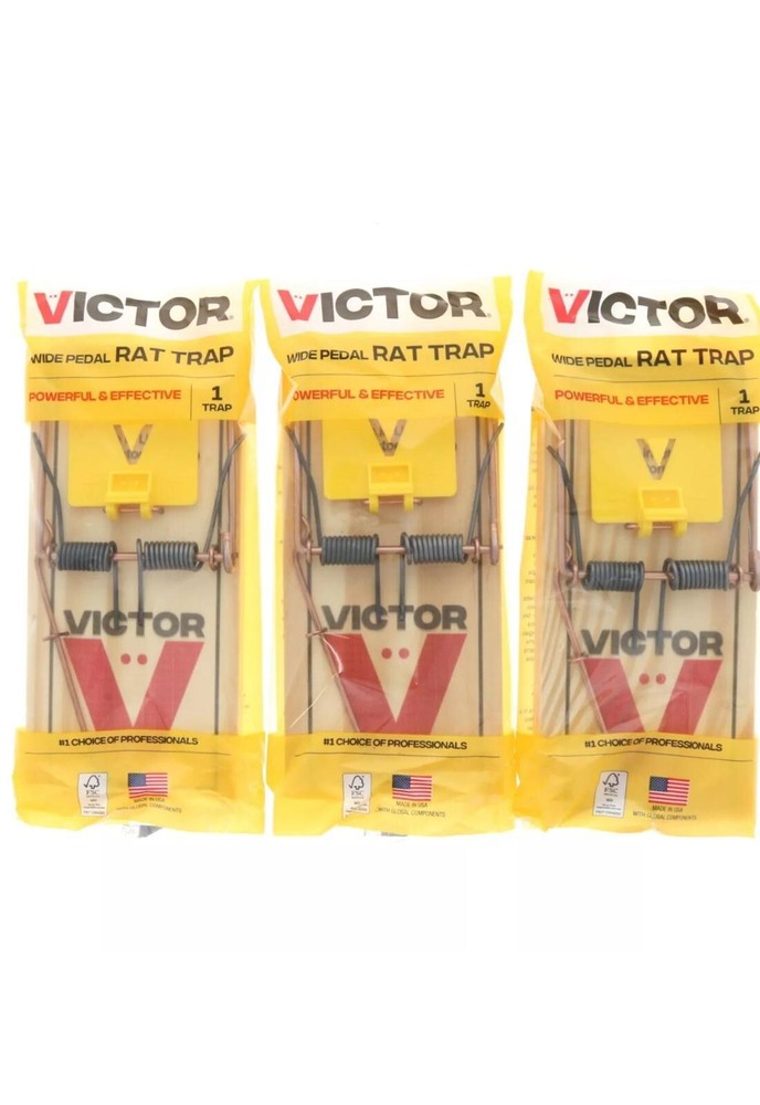 3-Pack Victor Medium Reusable Snap Trap Rodent Rats ~ New