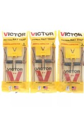 3-Pack Victor Medium Reusable Snap Trap Rodent Rats ~ New