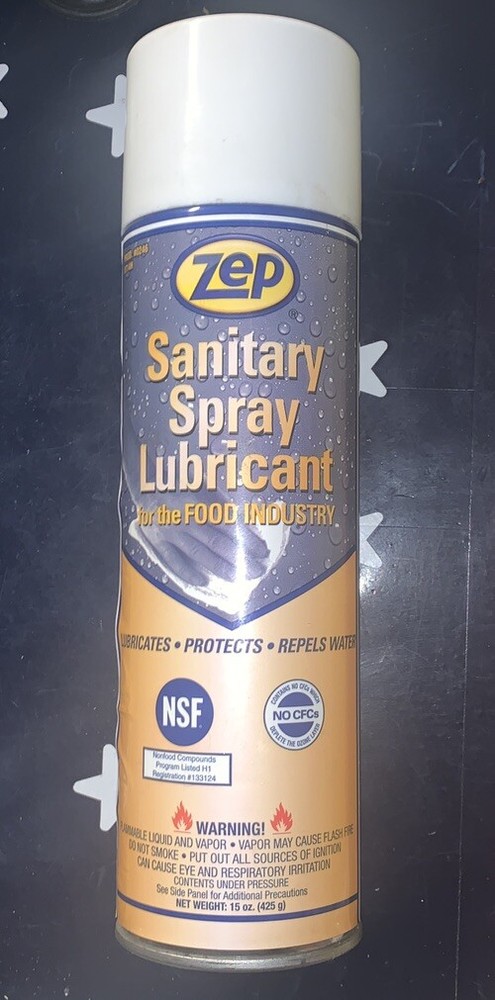 Zep Sanitary Spray Lubricant for The Food Industry Protects & Repels Water 15oz