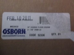 OSBORN INTERNATIONAL 52336 18″ Coarse Floor Broom, 3-7/8″ Trim (D38F)