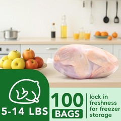 Poultry Shrink Bags,100 Pack,13x18Inches Clear Poultry Heat Shrink Wrap Chick…