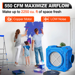 Industrial Air Scrubber 3 Stage w/ HEPA Filtration 500 CFM 110V