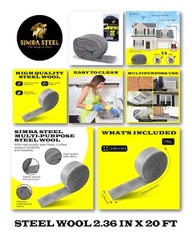 20FT Steel Wool Grade # 1 – Coarse Mice Control, Protect Home, Vents, Gap Filler