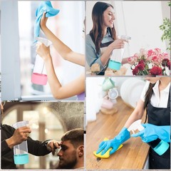 YULING-X 3Pcs empty glass spray bottle with Silicone Sleeve White&Blue&Pink