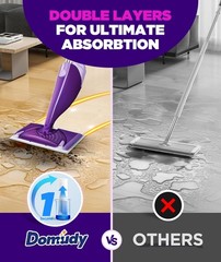 4-Layer Super Absorbent Pad Refills for Swiffer Wet Jet Mop, Heavy Duty & No-…
