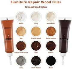 SEISSO Wood Repair Kit Touch up Paint Restore Any Wooden 12, 12Colors