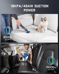 4-in-1 Portable Mini Cordless Vacuum Cleaner, 2 Suction Modes, Blue