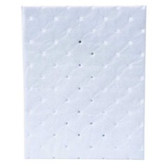 Brady Sorbent Pad, 5 gal, 7 1/2 in x 10 in, Oil, White, 100 PK SRPO100 Brady